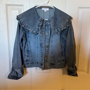 Anthropologie Mable Peter Pan collar denim jacket XXSP